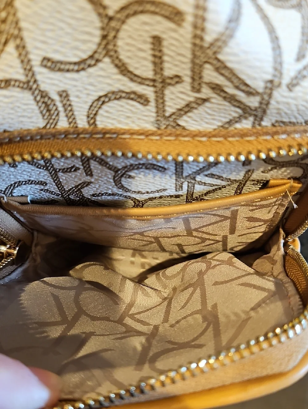 Calvin Klein Hudson Signature Monogram Multi Pocket Backpack